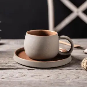 Two-tone Mug and Saucer
