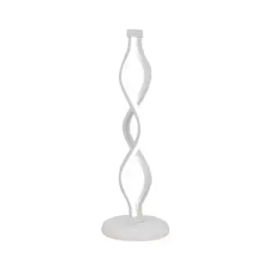 Light elegance - white spiral-shaped led table lamp