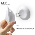Ufo motion sensor led night light rechargeable 360 degree rotating security wall lamp for bedroom stair cabinet toilet