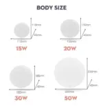 Ultra thin led ceiling light 15203050w