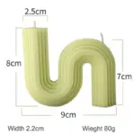 Unique s wave shape unscented candle