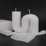 Unique s wave shape unscented candle