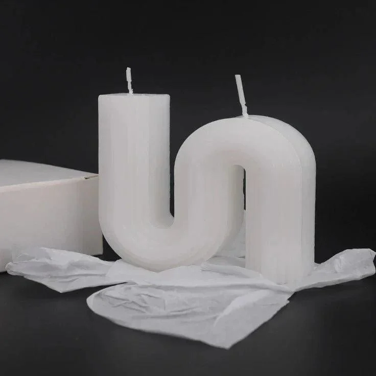 Unique S Wave Shape Unscented Candle 461651