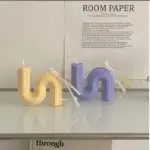 Unique s wave shape unscented candle