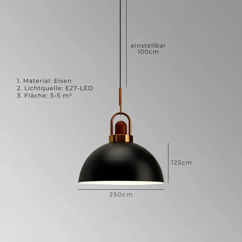 Urban haengeleuchte modern chic schwarz weiss led trendycreativity xlumina6