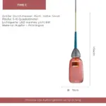 Urbansimplicity pendelleuchte farbiges glas bernstein blau gruen klein mittel gross xlumina