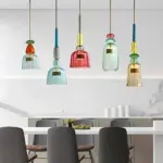 Urbansimplicity pendelleuchte farbiges glas bernstein blau gruen klein mittel gross xlumina12