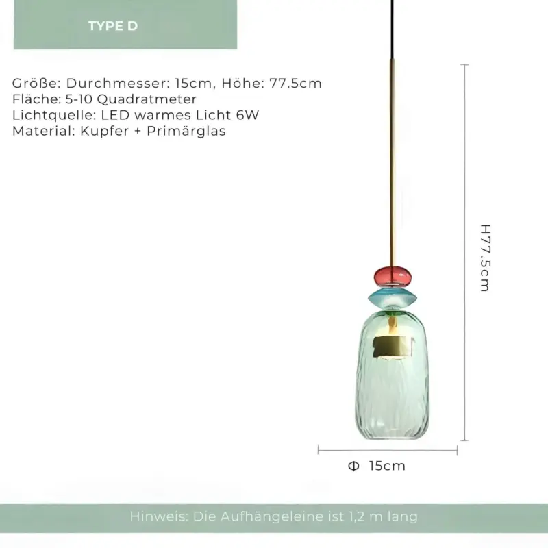 Urbansimplicity pendelleuchte farbiges glas bernstein blau gruen klein mittel gross xlumina2
