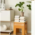 Versatile space age folding storage stool