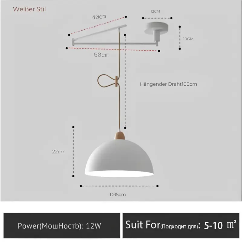Verstellbare led leuchte modernes design 15W neutralweiss schwarz weiss xLumina