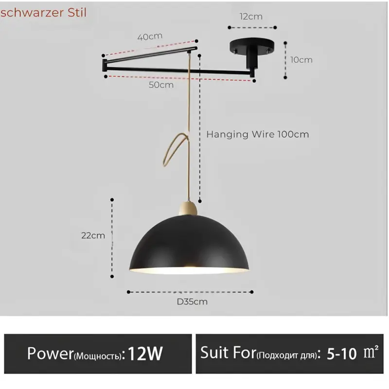 Verstellbare led leuchte modernes design 15W neutralweiss schwarz weiss xLumina