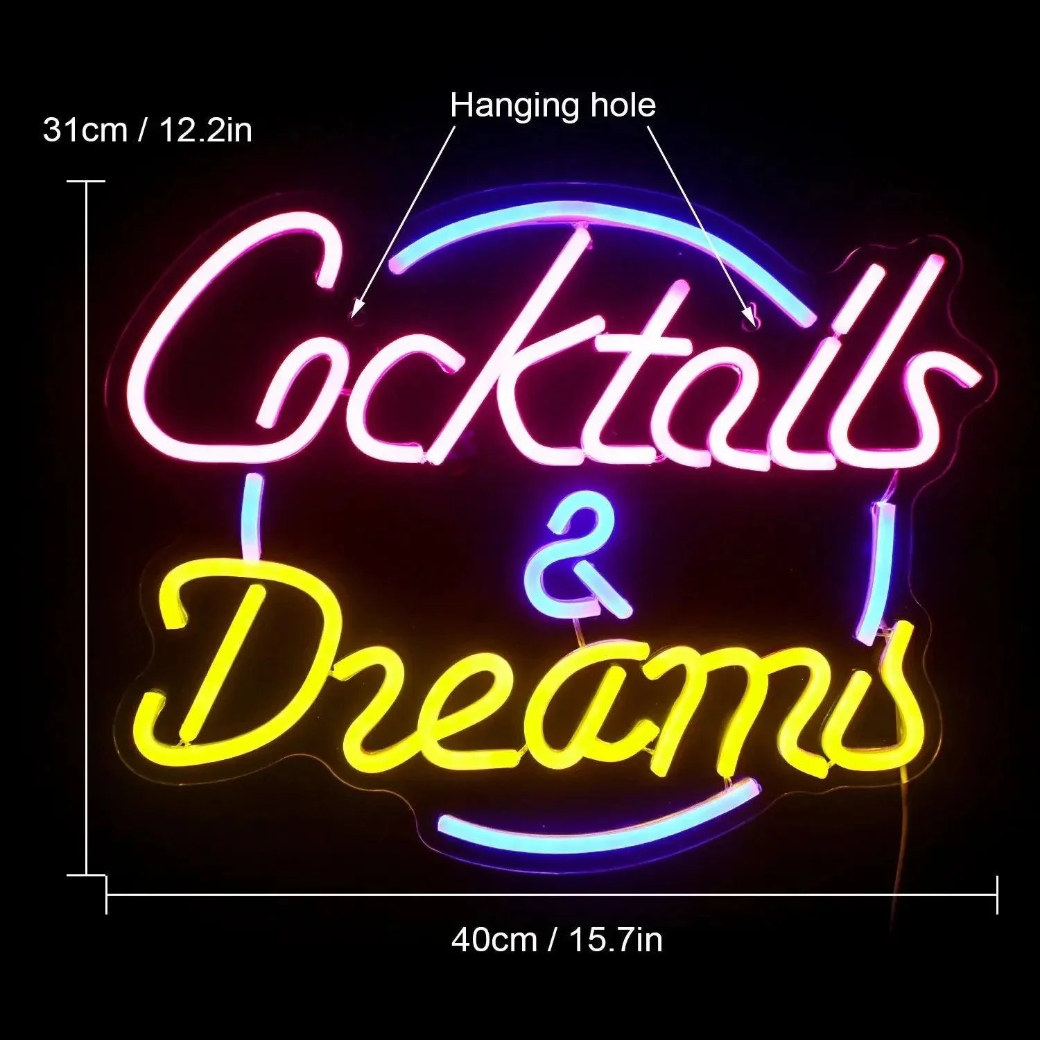 Vibrant Cocktails Beer Led Neon Wall Sign 238838