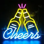 Vibrant cocktails beer led neon wall sign