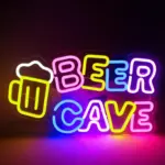 Vibrant cocktails beer led neon wall sign