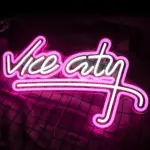 Vice city pink led neon sign
