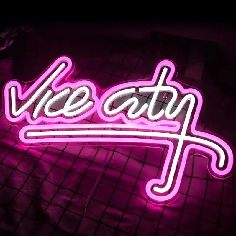 Vice city pink led neon sign