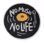 Vintage art record shape soft rug