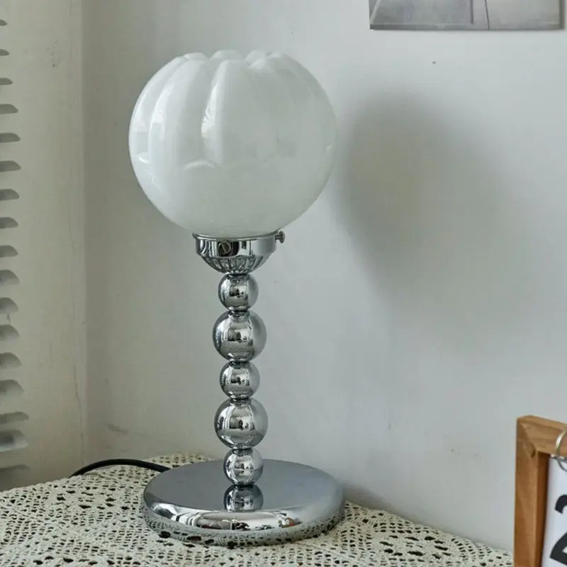 Vintage bauhaus glass table lamp
