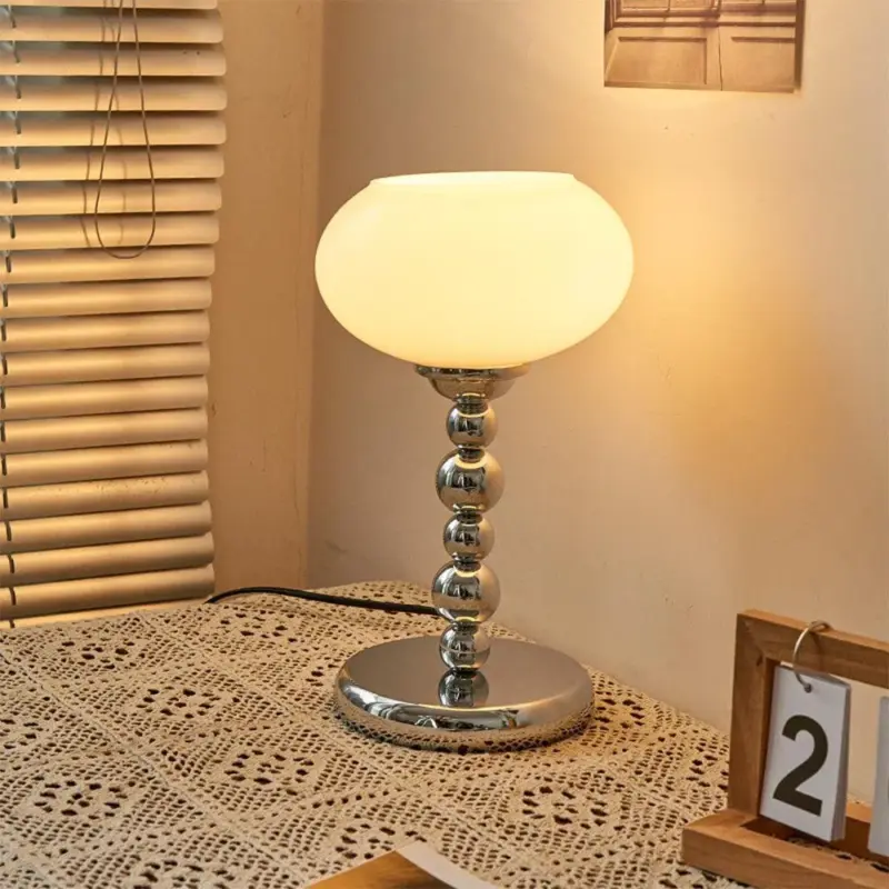 Vintage bauhaus glass table lamp