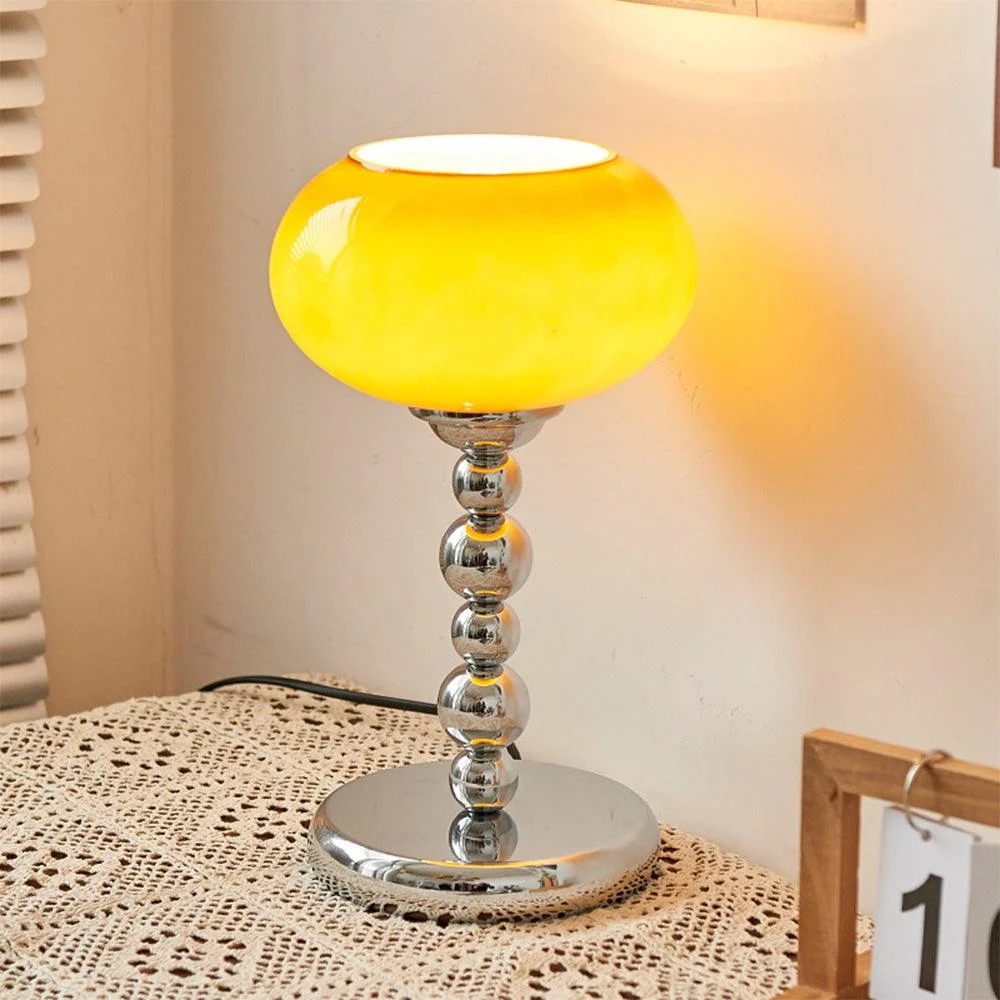 Vintage Bauhaus Glass Table Lamp 4