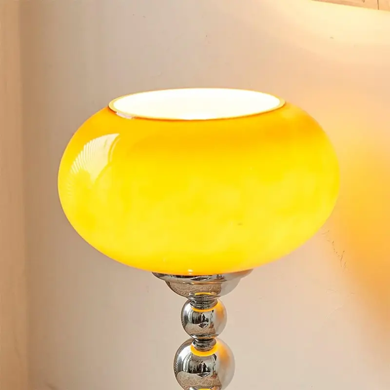 Vintage bauhaus glass table lamp