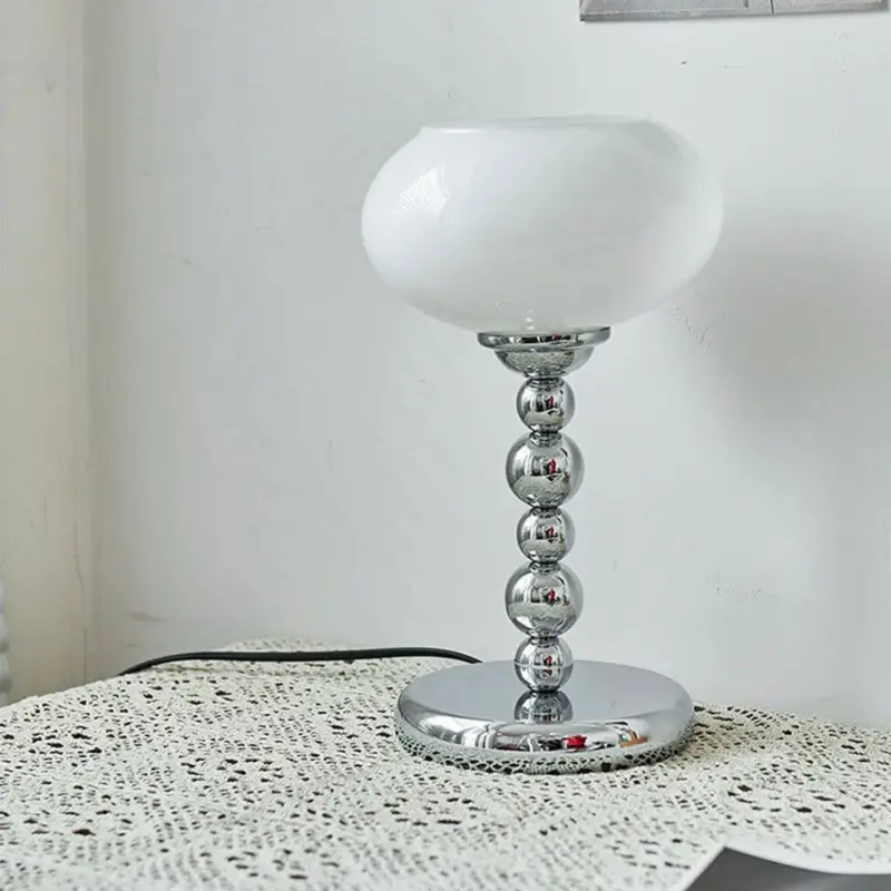 Vintage bauhaus glass table lamp