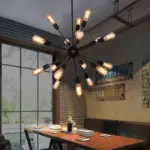 Vintage industrial 25 12w sputnik pendant 12161820 metal head light