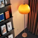 Vintage mushroom shaped glass floor table lamp