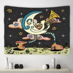 Vintage psychedelic rock hip hop tapestry wall hanging