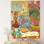 Vintage psychedelic rock hip hop tapestry wall hanging