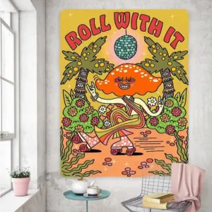 Vintage Psychedelic Rock Hip Hop Tapestry Wall Hanging