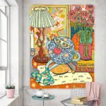 Vintage psychedelic rock hip hop tapestry wall hanging