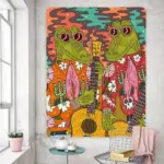 Vintage psychedelic rock hip hop tapestry wall hanging