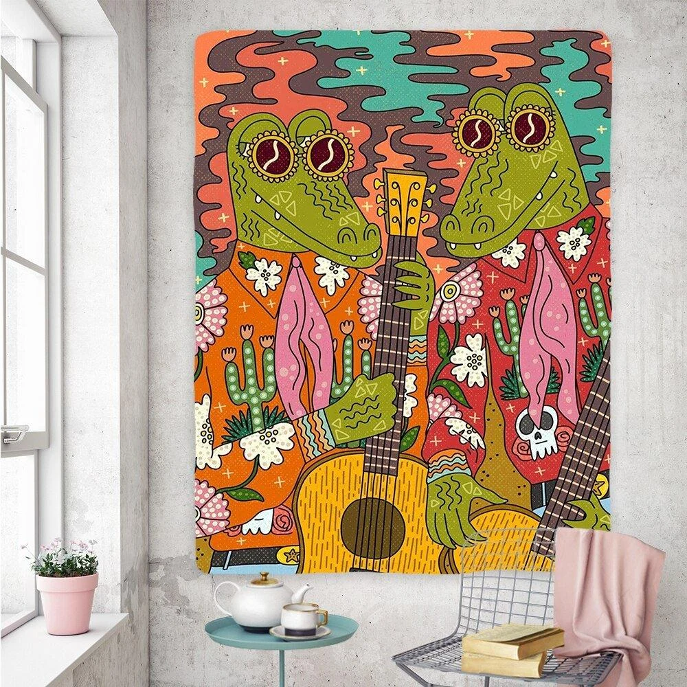 Vintage Psychedelic Rock Hip Hop Tapestry Wall Hanging 823289