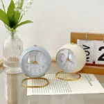 Vintage round analog clock patchandbagel