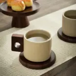 Vintage style ceramic coffee mug saucer
