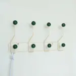 Vintage style coloured metal clothes hooks