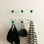 Vintage style coloured metal clothes hooks