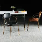 Vintage style ergonomic dining room chair