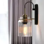 Vintage wandleuchte mit glaslampenschirm vintage wandlampe modern industrial stil xlumina