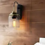 Vintage wandleuchte mit glaslampenschirm vintage wandlampe modern industrial stil xlumina3