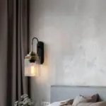 Vintage wandleuchte mit glaslampenschirm vintage wandlampe modern industrial stil xlumina5