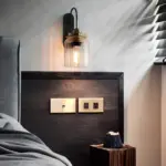 Vintage wandleuchte mit glaslampenschirm vintage wandlampe modern industrial stil xlumina6