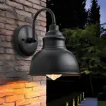 Vintageglow retro aussenwandlampe schwarz kupfer messing wetterbestaendig xlumina2
