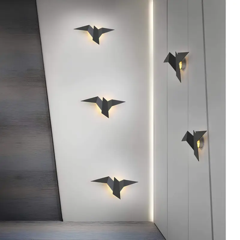 Vogel wandlampe kreatives eisendesign modern e27 leuchtmittel kunstlampe xlumina7
