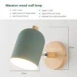 Vydko.com OLO Nordic Wall Wood Hanging Bedside Sconce