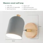 Vydko.com OLO Nordic Wall Wood Hanging Bedside Sconce