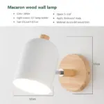 Vydko.com OLO Nordic Wall Wood Hanging Bedside Sconce