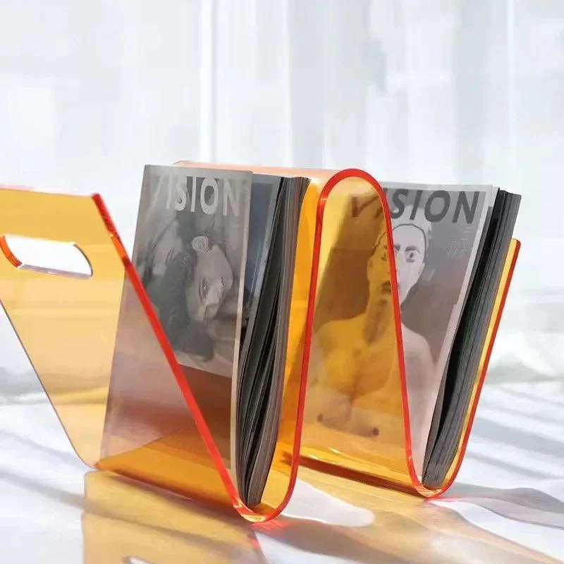 W Shape Wavey Acrylic Magazine Stand 103172