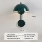 WRsCNieuwe Nederlandse Ontwerper Led Bloem Knop Wandlamp Home Paddestoel Schansen Macaron Schakelaar Nachtlampje Slaapkamer Verlichting Decor